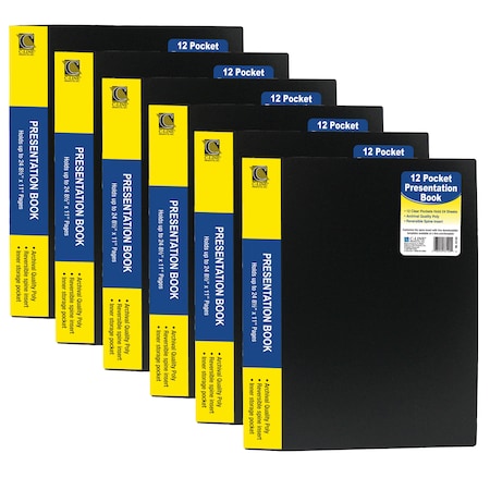 C-Line Products Bound Sheet Protector Presentation Book, 12-Pocket, PK6 33120